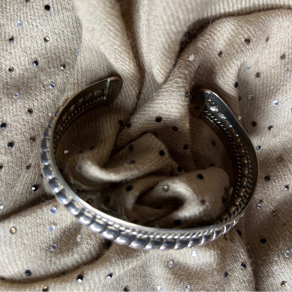 mark wasserman samara vintage sterling silver Bracelet cuff stamp MWS 925 Mexico - Picture 4 of 12